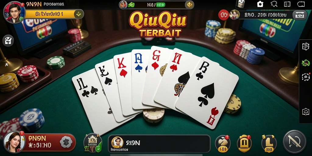 Gameplay QiuQiu yang seru dan interaktif dalam 9N9N.