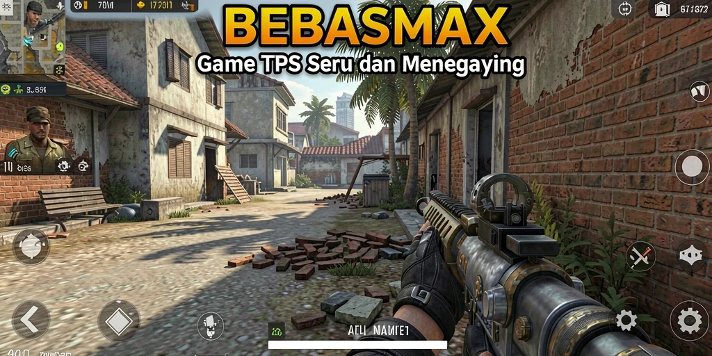 Tampilan gameplay BEBASMAX dengan aksi tembak-menembak yang mendebarkan.