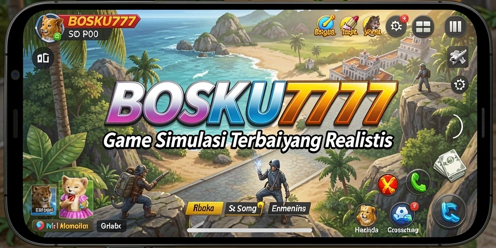Tampilan gameplay menarik dari BOSKU777 yang menunjukkan elemen simulasi.
