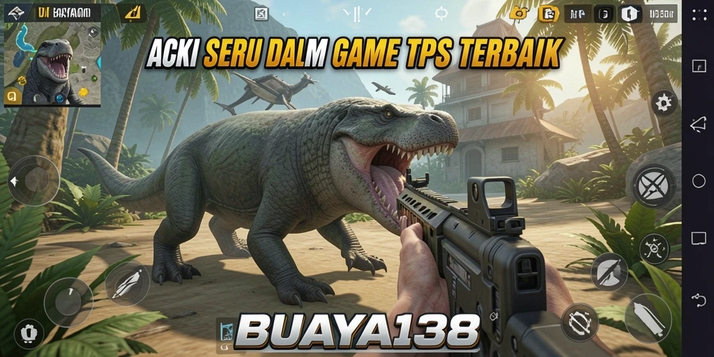 Gameplay seru dan mendebarkan di BUAYA138, menampilkan pertempuran TPS intens.