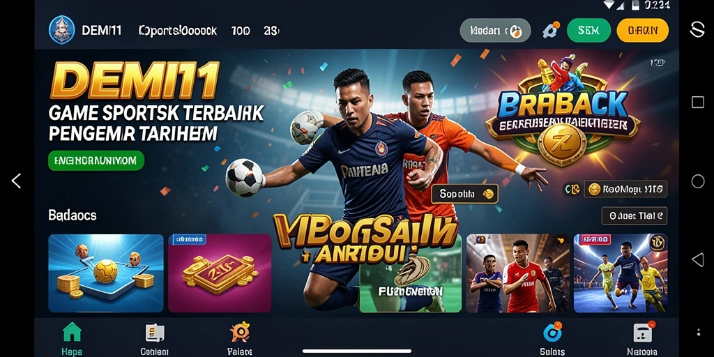 Tampilan gameplay menarik dalam aplikasi Sportsbook DEMI11.