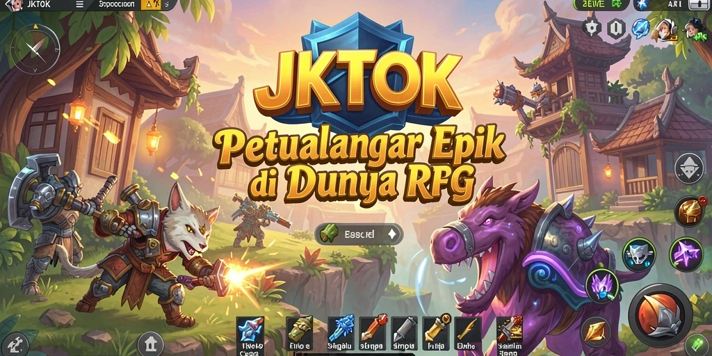 Tangkapan layar menampilkan aksi seru dalam JKTOK yang penuh dengan pertarungan seru.
