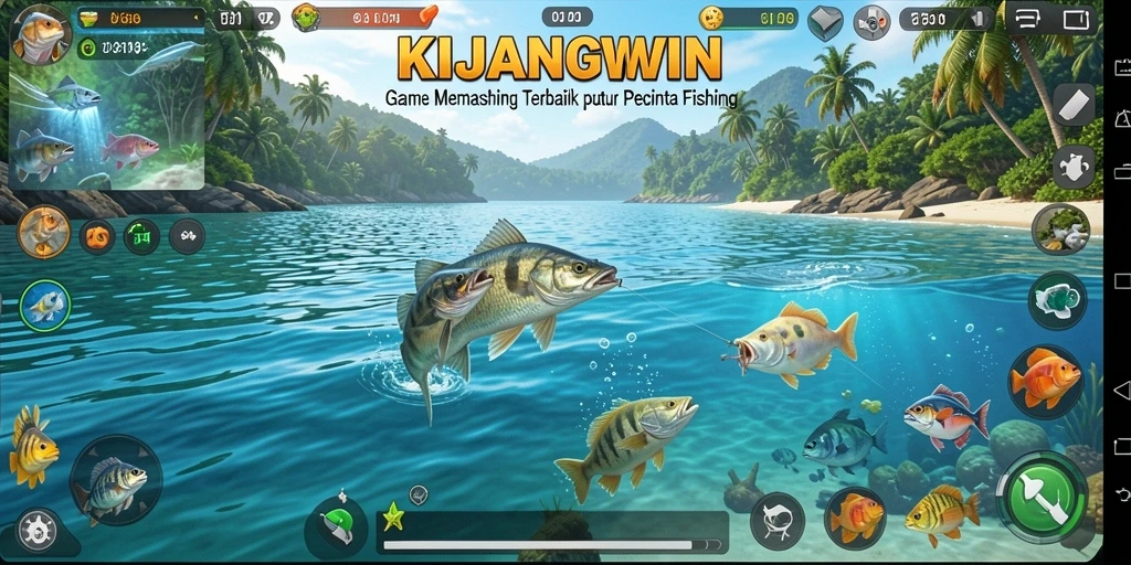 Tampilan menarik gameplay memancing di KIJANGWIN