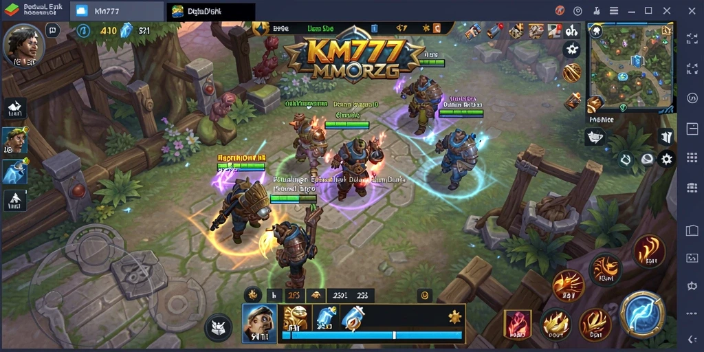 Screenshot gameplay KM777 menampilkan aksi seru dalam dunia MMORPG.