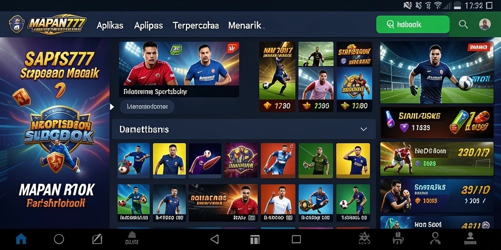 Screenshot utama MAPAN777 menampilkan fitur taruhan olahraga yang menarik.