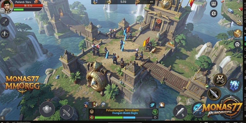 Gameplay seru MONAS77 dengan karakter dan pemandangan menakjubkan.