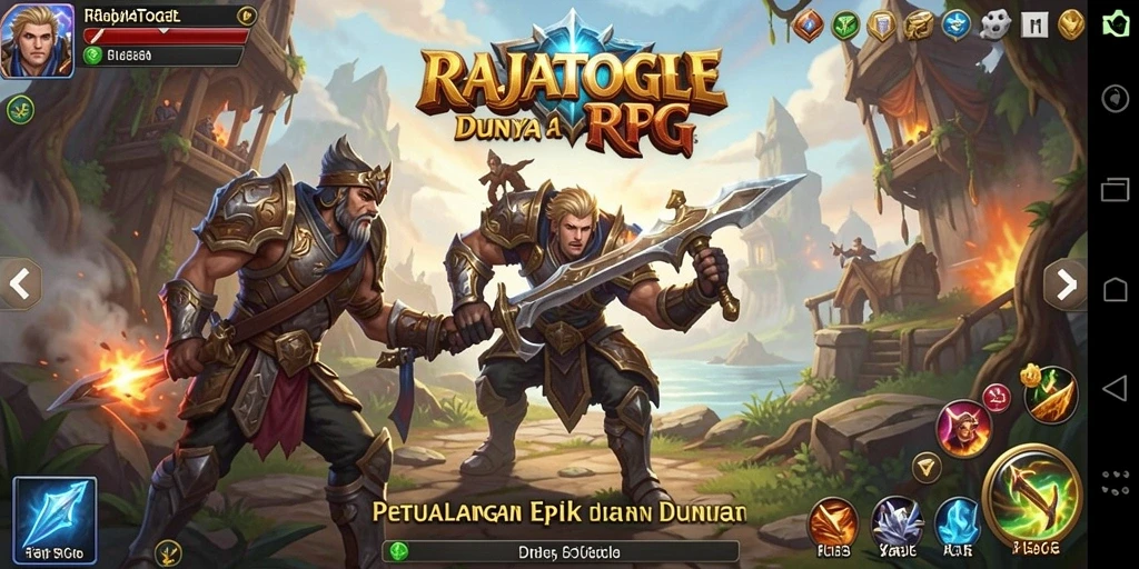 Screenshot gameplay RAJATOGEL yang menampilkan pertempuran epik.