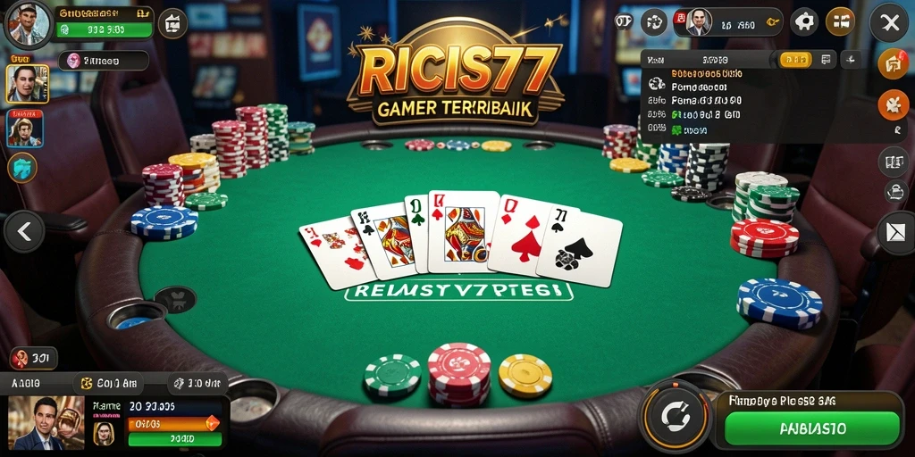 Tampilan gameplay Poker yang menarik dan seru.