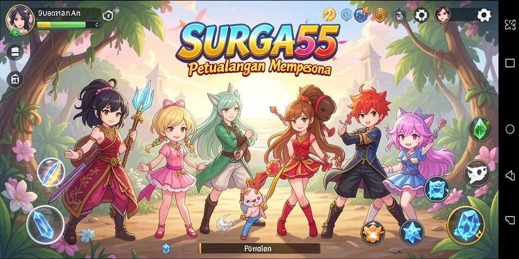Tampilan action seru di SURGA55 dengan karakter Anime yang dinamis.